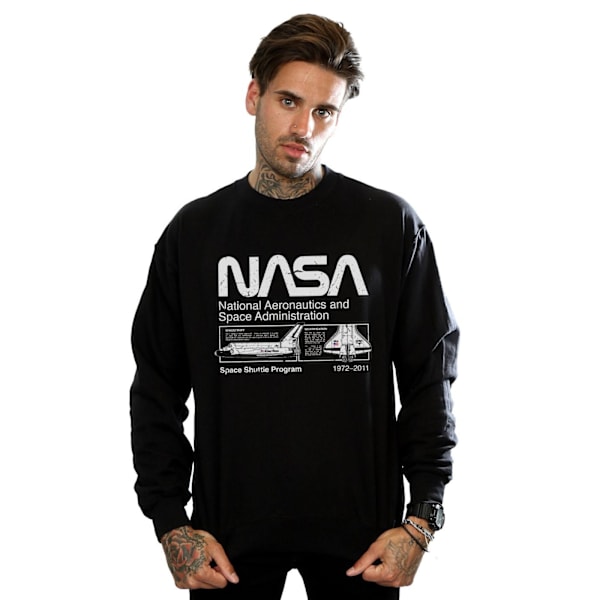NASA Herr Space Shuttle Sweatshirt M Svart Black M