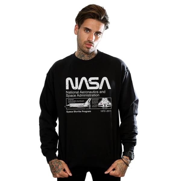 NASA Herr Space Shuttle Sweatshirt S Svart Black S