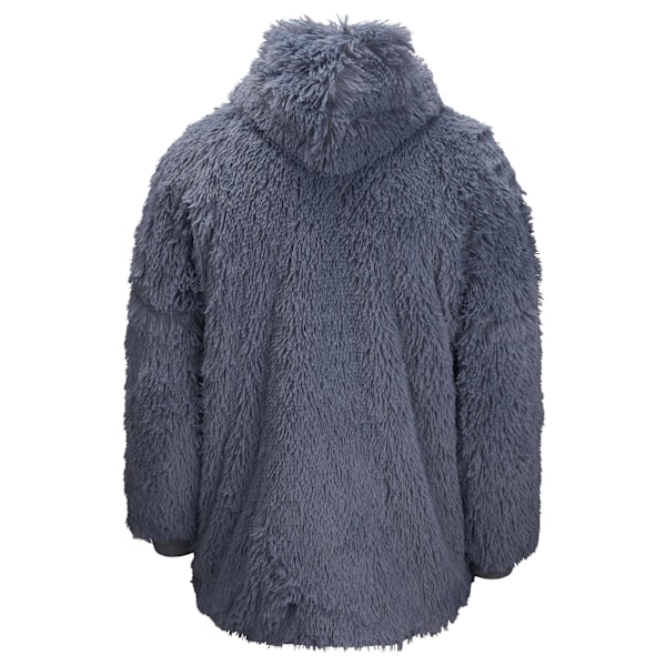 Ribbon Unisex Vuxen Sherpa Vändbar Oversize Hoodie En Storlek Grey One Size