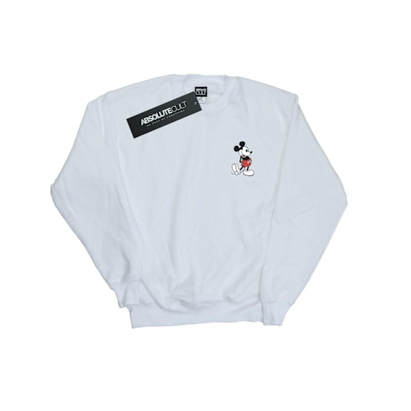 Disney Womens/Ladies Mickey Mouse Kickin Retro Chest Sweatshirt White XL