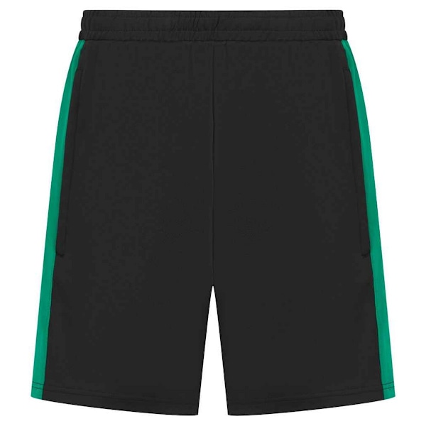 Finden & Hales Herr Knitted Pocket Shorts XS Svart/Smaragd Black/Emerald XS