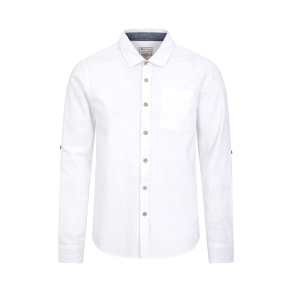 Mountain Warehouse Herr Kokos Textured Långärmad Skjorta XL White XL
