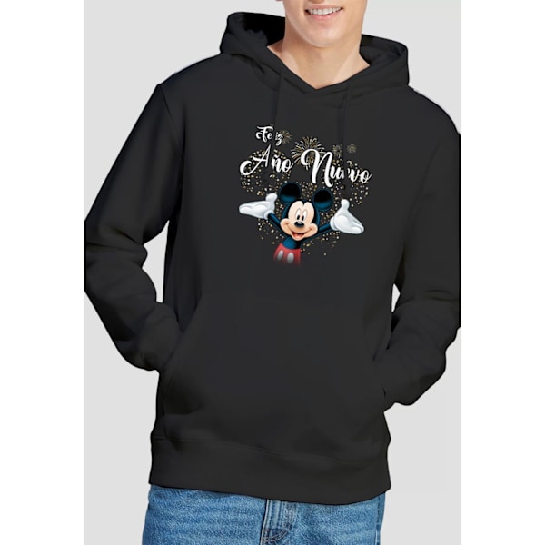 Disney Herr Spansk Musse Pigg Fyrverkeri Nyår Huvtröja XXL Black XXL