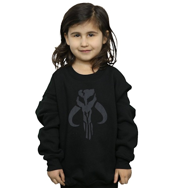 Star Wars Girls The Mandalorian Banther Skull Sweatshirt 3-4 år Black 3-4 Years