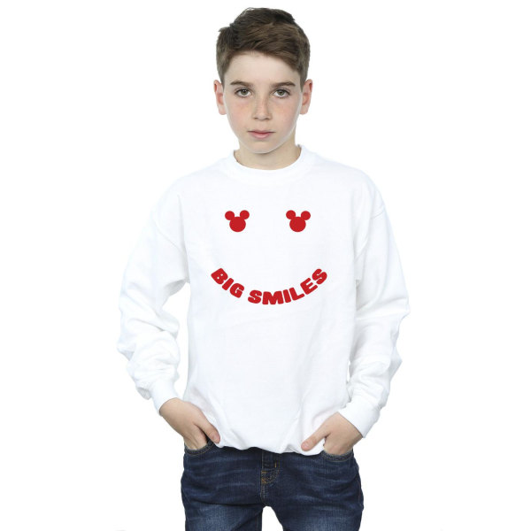 Disney Boys Mickey Mouse Big Smile Sweatshirt 7-8 år Vit White 7-8 Years