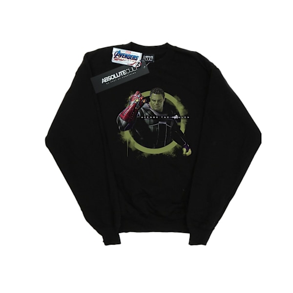 Marvel Girls Avengers Endgame Hulk Nano Gauntlet Sweatshirt 12- Black 12-13 Years