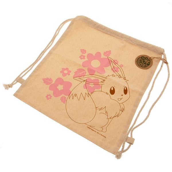 Pokemon Eevee Canvas Drawstring Bag One Size Cream/Rosa Cream/Pink One Size