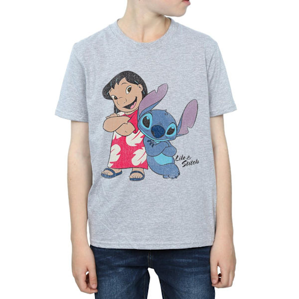 Lilo & Stitch Boys Classic T-Shirt 7-8 år Sports Grey Sports Grey 7-8 Years