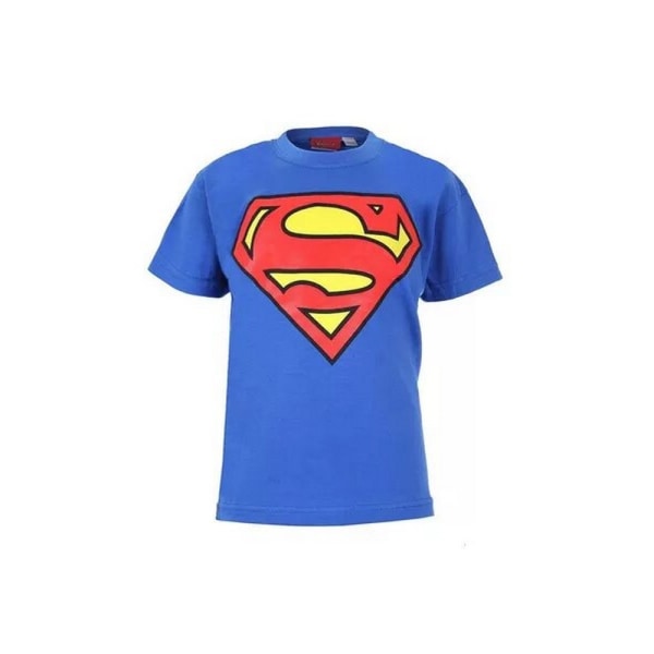 Superman Boys Logotyp T-shirt 8-9 år Kungsblå/Röd/Gul Royal Blue/Red/Yellow 8-9 Years