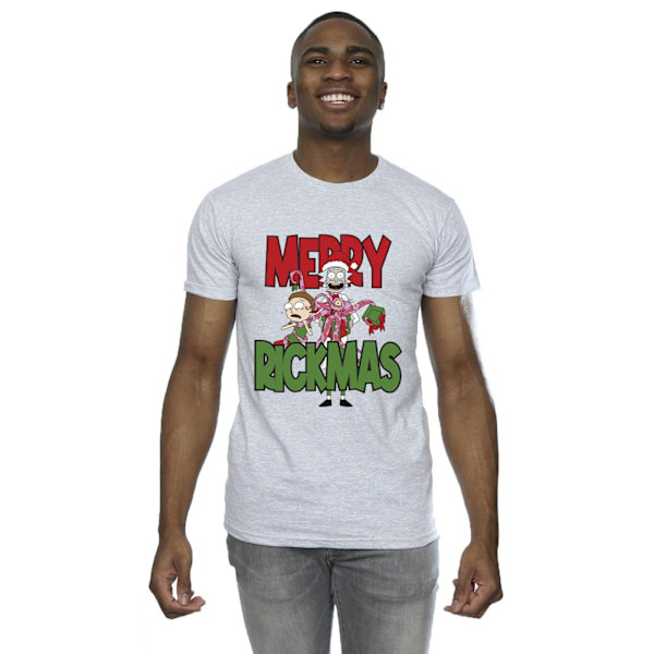 Rick And Morty Herr Merry Rickmas T-shirt S Sports Grey Sports Grey S