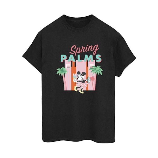 Disney Dam/Kvinnor Minnie Mouse Spring Palms Bomull Boyfriend Black XXL