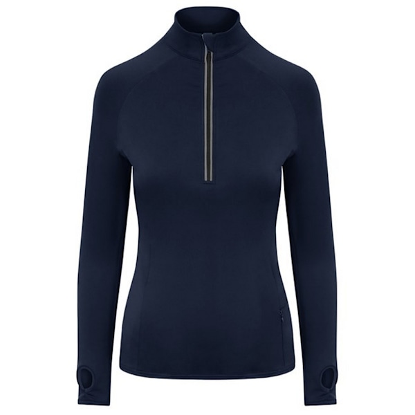 AWDis Cool Dam/Damer Cool-Flex Halv Zip Långärmad Baslager L French Navy 12 UK