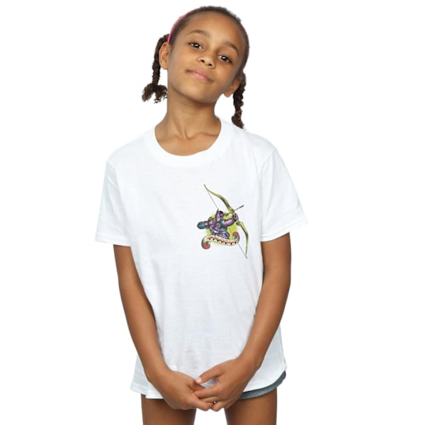 Marvel Girls Hawkeye Tattoo Brösttryck Bomull T-shirt 5-6 år White 5-6 Years