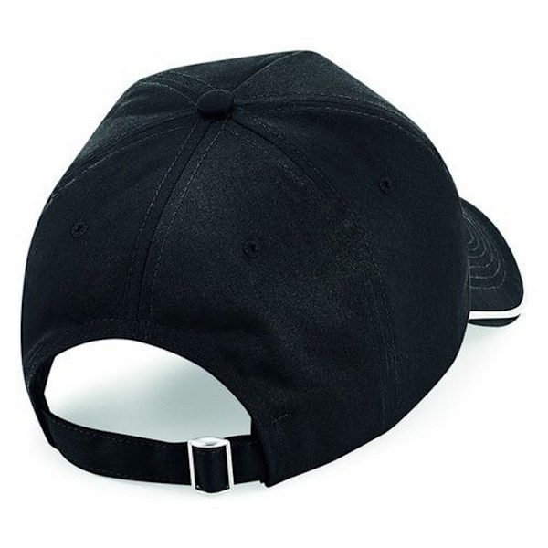 Beechfield Vuxen Unisex Authentic 5 Panel Piped Peak Cap One S Black/White One Size