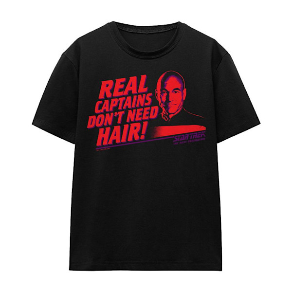 Star Trek Unisex Vuxen Real Captain T-Shirt M Svart Black M