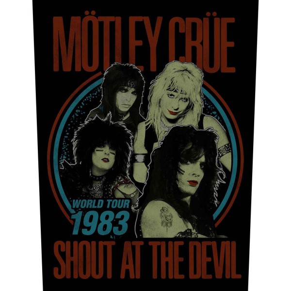 Motley Crue Shout At The Devil World Tour 83 Patch One Size Bla Black/Red/Blue One Size