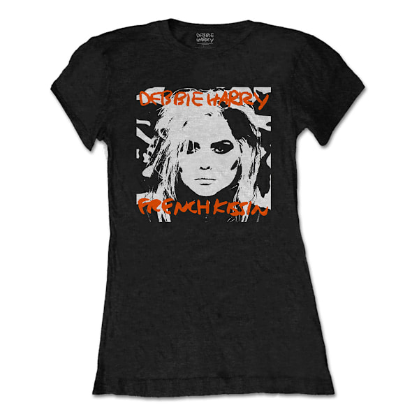Debbie Harry Dam/Kvinnor French Kissin´ Bomull T-Shirt XL Svart Black XL