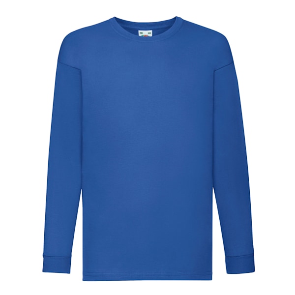 Fruit of the Loom Barn/Kids Valueweight Enkelt Långärmad Royal Blue 3-4 Years