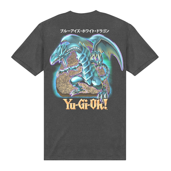 Yu-Gi-Oh! Unisex Vuxen Blåögd Vit Drake T-shirt M Charcoa Charcoal M