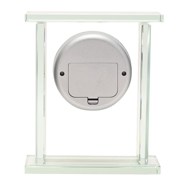 Wm.Widdop Glas Silver Bezel Mantelklocka En Storlek Klar Clear One Size