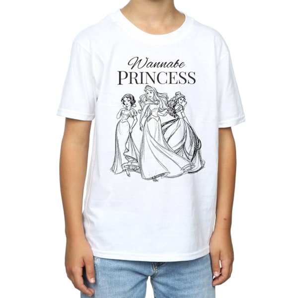 Disney Princess Boys Wannabe Princess T-shirt 7-8 år Vit White 7-8 Years