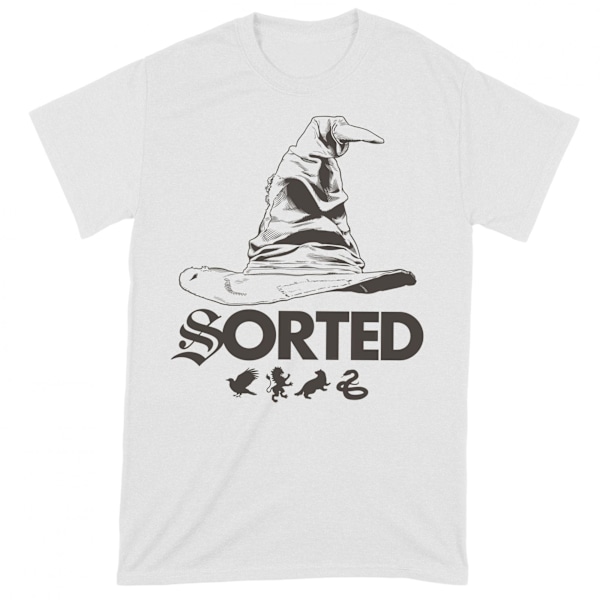 Harry Potter Unisex Vuxen Sorteringshatt T-shirt M Vit/Svart White/Black M