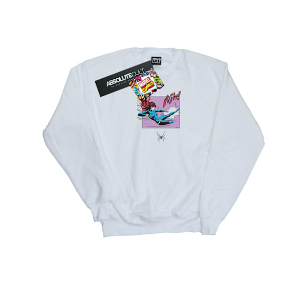 Marvel Comics Boys Black Widow Kick Frame Sweatshirt 7-8 år White 7-8 Years