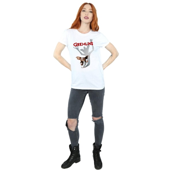 Gremlins Dam/Damer Gizmo Shadow Bomull Boyfriend T-Shirt 3X White 3XL