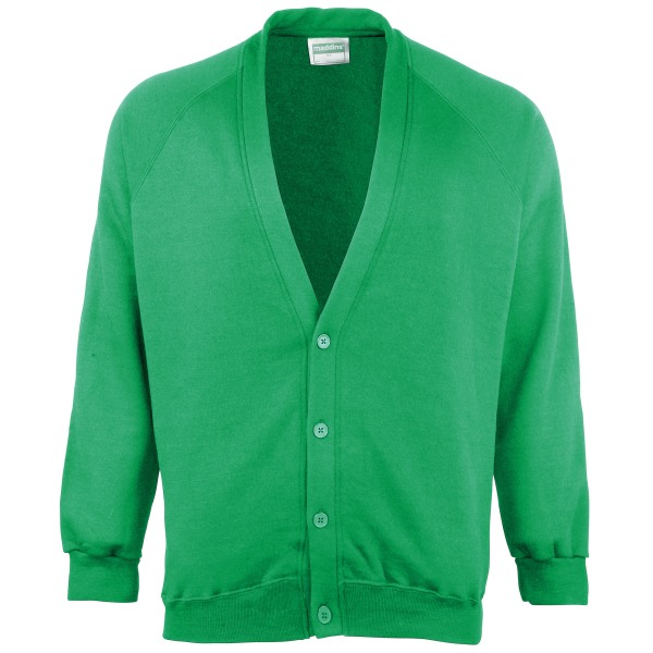 Maddins Barn Unisex Coloursure Cardigan / Skolkläder 24 Em Emerald 24