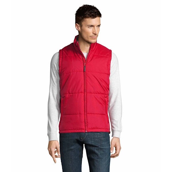 SOLS Varm Unisex Vadderad Bodywarmer Jacka S Röd Red S