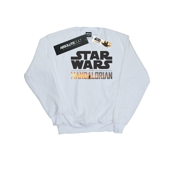 Star Wars Dam/Damer The Mandalorian Logotyp Sweatshirt XXL Vit White XXL