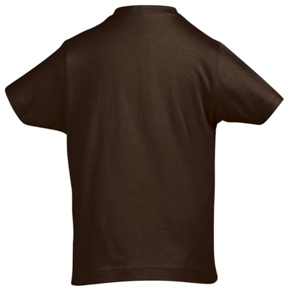 SOLS Kids Unisex Imperial Heavy Cotton kortärmad T-shirt 2 år Chocolate 2yrs