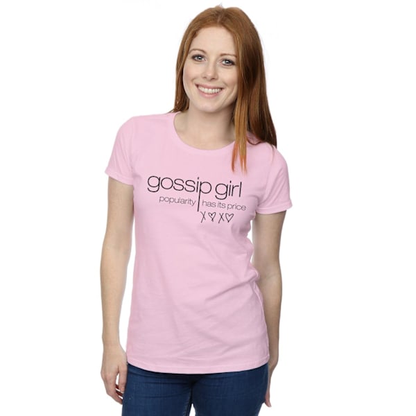 Gossip Girl Dam/Damer Popularitet Har Sitt Pris Bomull T-shirt Baby Pink XXL