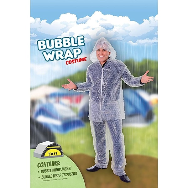 Bristol Novelty Unisex Vuxen Bubbelplast Dräkt One Size White One Size