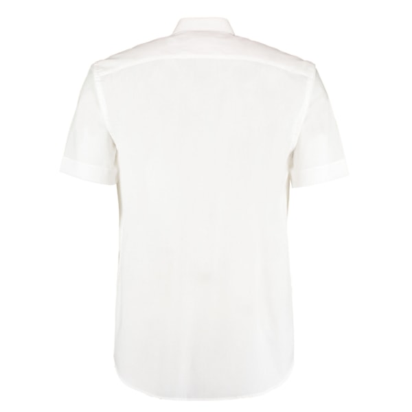 Kustom Kit Herr Business Klassisk Kortärmad Skjorta 15in Vit White 15in