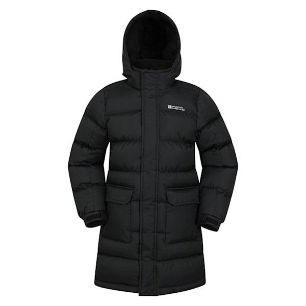 Mountain Warehouse Vattentät Padderad Jacka för Barn/Ungdomar, Lång Black 9-10 Years