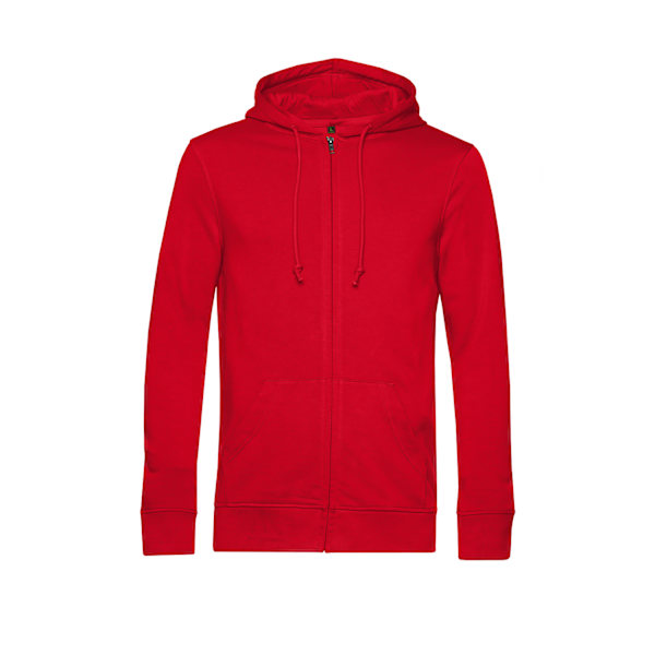 B&C Herr Zippade Hoodie M Röd Red M