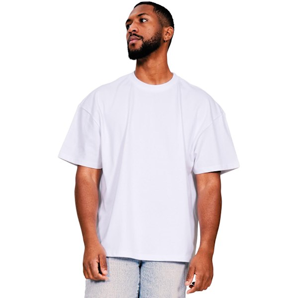 Casual Classics Unisex Vuxen Supreme Kammad Bomull Ekologisk Oversize White 4XL