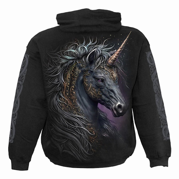 Spiral Direct Unisex Vuxen Celtic Unicorn Hoodie L Svart Black L