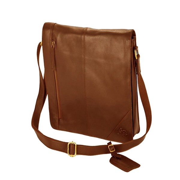 Eastern Counties Leather Narrow Messenger Bag One size Tan Tan One size
