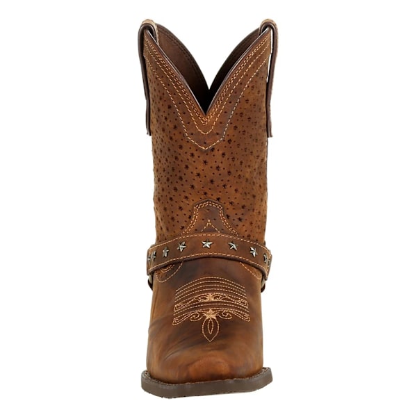 Durango Dam/Damer Crush Shortie Cowboy B i Fullnarvläder Bomber Brown 6 UK