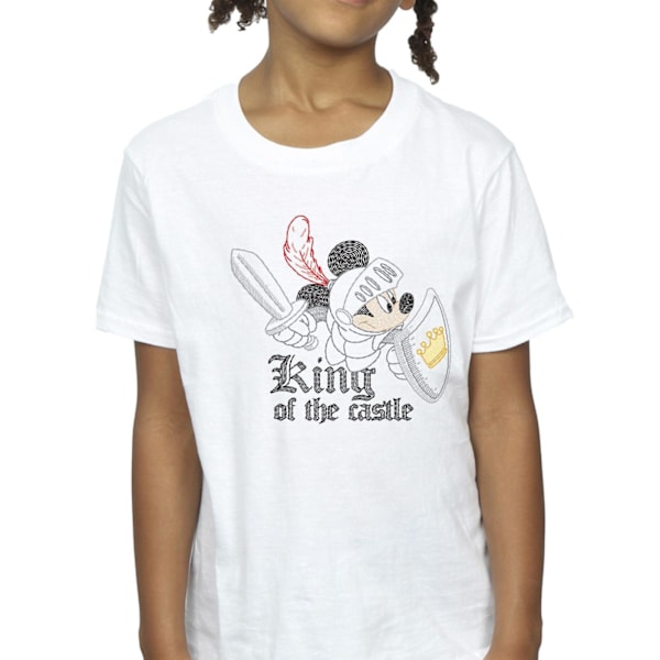 Disney Girls Mickey Mouse King Of The Castle Bomull T-shirt 3-4 White 3-4 Years