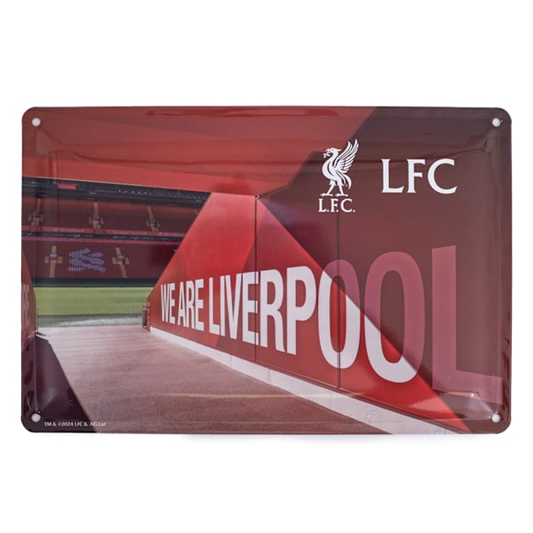 Liverpool FC Metall Stadionskylt (2-pack) One Size Röd Brun/ Red Brown/White One Size