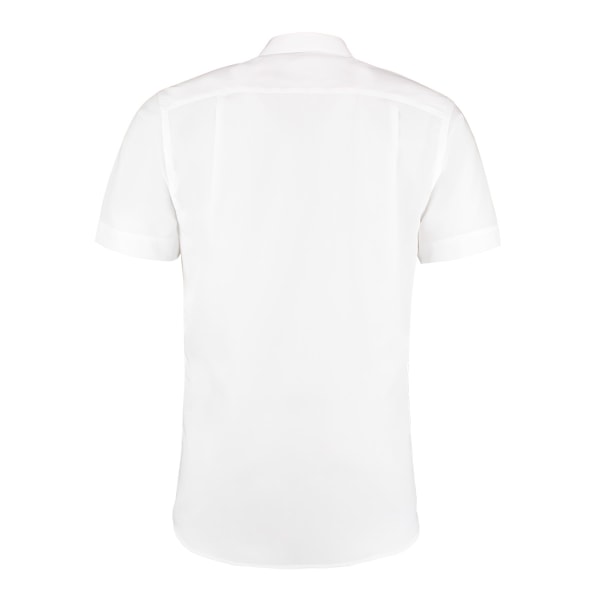 Kustom Kit Premium Non Iron Kortärmad Skjorta 15 tum Vit White 15inch