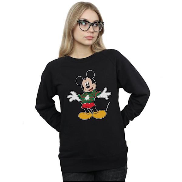 Disney Dam/Damer Mickey Mouse Jultröja Stroke Sweatshirt Black L