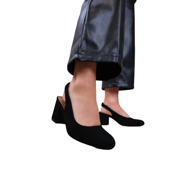 Where's That From Dam/Damer Edith Mocka Sling Back Bred Blockklack Black 4 UK Wide