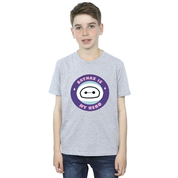 Disney Boys Big Hero 6 Baymax My Hero Pocket T-Shirt 7-8 år Sports Grey 7-8 Years