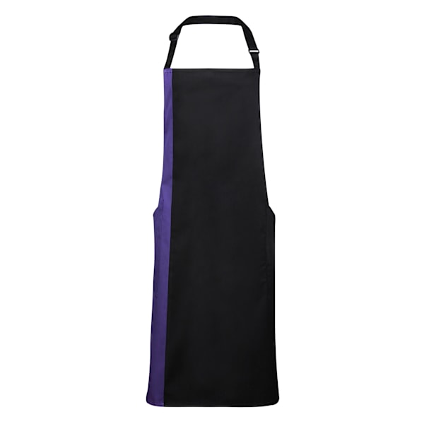 Premier Unisex Kontrastfärgad Arbetsoverall Förkläde (2-pack) One Size Black/ Purple One Size