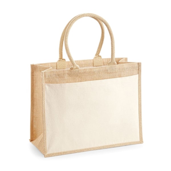 Westford Mill Jute Pocket Shopper En Storlek Naturlig Natural One Size