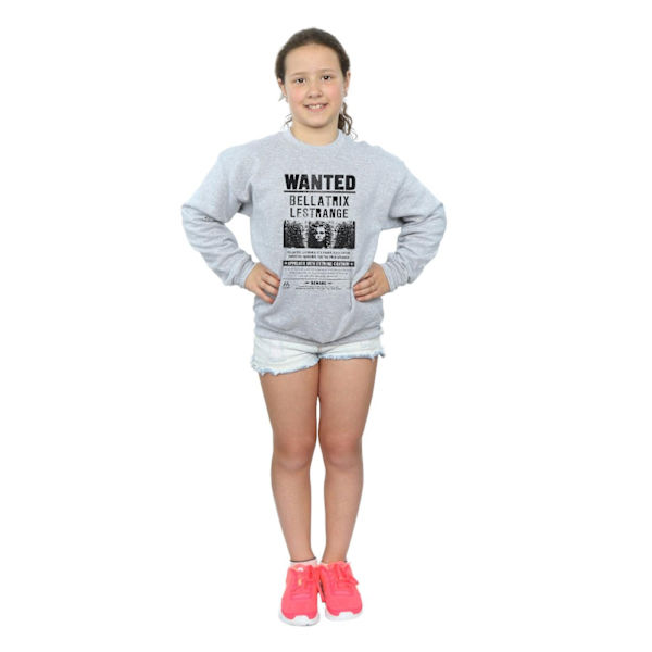Harry Potter Flickor Bellatrix Lestrange Wanted Sweatshirt 7-8 År Sports Grey 7-8 Years